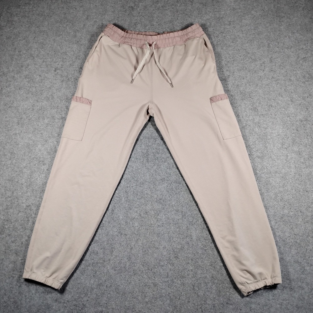 Vuori Womens Vista Jogger Pants‎ Tan Dusty Rose Elastic Waist Athletic